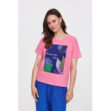 Tricou de bumbac cu imprimeu grafic