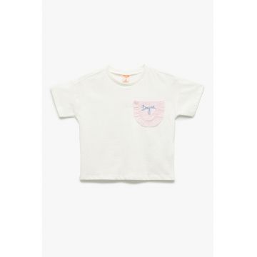 Tricou din bumbac cu buzunar aplicat