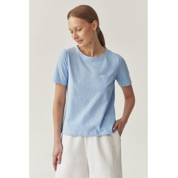 Tricou din bumbac cu buzunar pe piept
