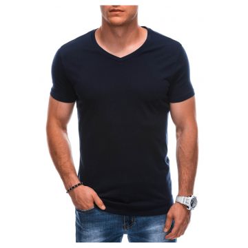 Tricou din bumbac cu decolteu in V