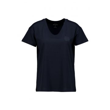 Tricou lejer cu decolteu in V si maneci cazute
