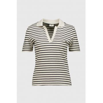 Tricou polo cu model in dungi