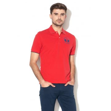Tricou polo din material pique cu broderie logo