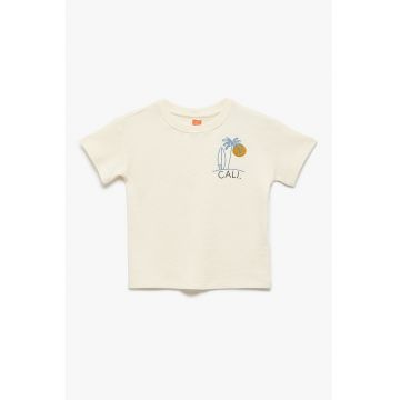 Tricou regular-fit cu decolteu la baza gatului