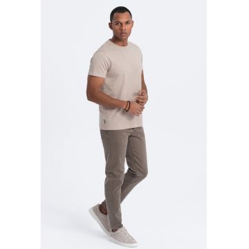 Tricou uni cu decolteu la baza gatului