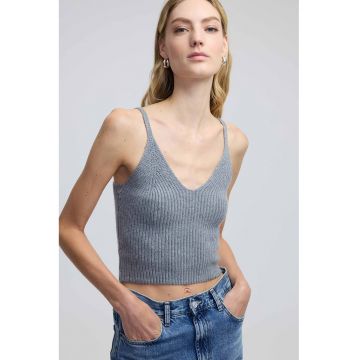 Pulover crop din tricot