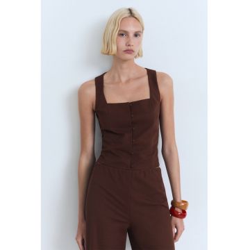 Top crop cu nasturi