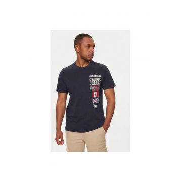 Tricou barbati -  303757496 - Bumbac - Albastru