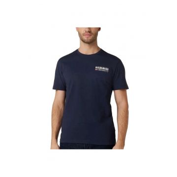 Tricou barbati  S-KASBA NP0A4HQQ-176 Albastru inchis Bumbac