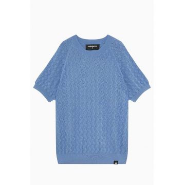 Tricou cu mânecă scurtă și material texturat