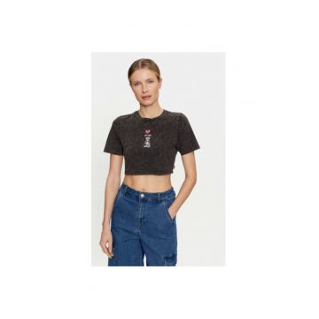 Tricou dama -  303841300 - Bumbac - L INTL - Negru