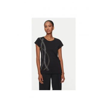 Tricou dama -  304996146 - Bumbac - Negru