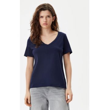 Tricou dama -  305290670 - Bumbac organic - 2XS INTL - Albastru