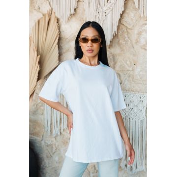 Tricou dama oversized din 100% Bumbac - White 17684