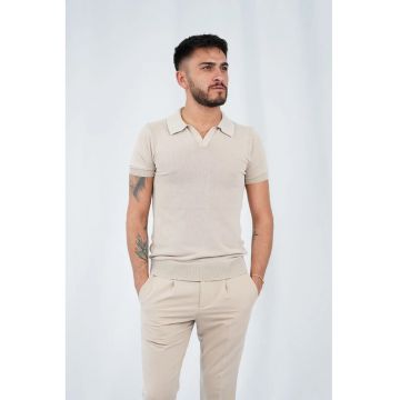 Tricou din tricot tip polo