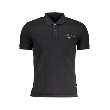 Tricou polo barbati -  100% bumbac - Negru - NP0A4GB4-ELBAS-JERSEY