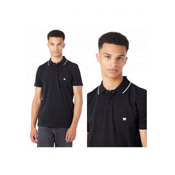 Tricou Polo Barbati -  Model POLO SHIRT - Croiala Clasica Regular Fit - 100% Bumbac - Cu Nasturi - Cu Logo - Comod Si Modern - Bun Pentru Fiecare Zi Si Serviciu - Negru