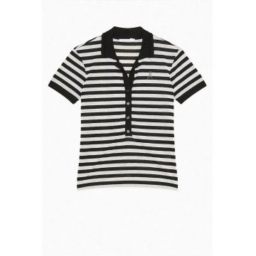 Tricou polo cu sclipici