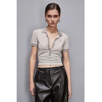 Tricou polo cu sclipici