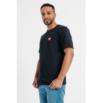 Tricou regular fit cu detaliu logo Sign