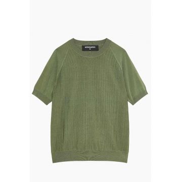 Tricou regular fit cu guler în rotund Tricou regular fit cu guler în rotund