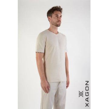 Tricou regular fit cu guler rotund 1JX2504