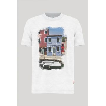Tricou regular fit cu guler rotund 30045721