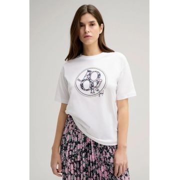 Tricou regular-fit cu guler rotund