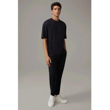 Tricou regular fit cu print tip LOGO pe spate
