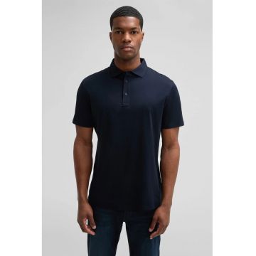 Tricou regular fit polo cu inchidere prin nasturi la gat