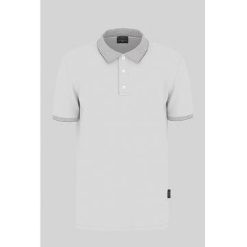 Tricou regularfit cu guler polo si inchidere prin nasturi