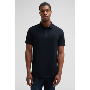 Tricou regularfit polo cu material texturat
