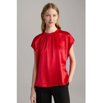 Tricou satinat cu guler rotund