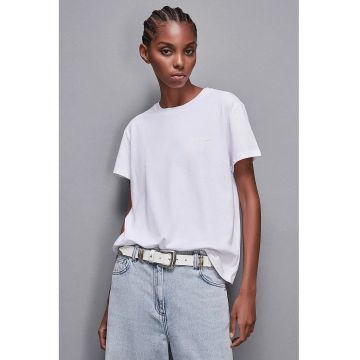 Tricou slim-fit cu guler rotund