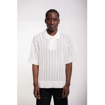 Tricou tip polo knitwear transparent