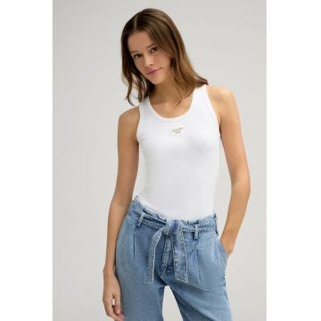 Maiou regular fit cu guler rotund