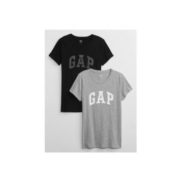Set 2 tricouri dama -  303615758 - Bumbac - 2XS INTL - Gri
