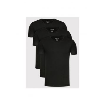 Set 3 tricouri barbati -  208450850 - Bumbac - XS INTL - Negru
