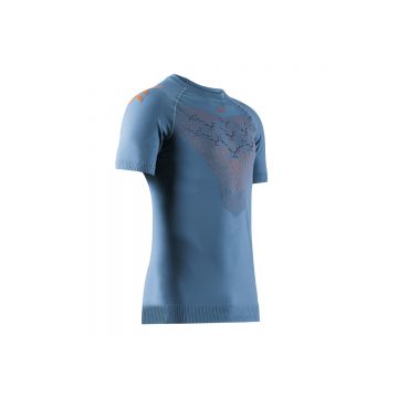Tricou Alergare  Twyce Run Men  Mineral Blue Orange