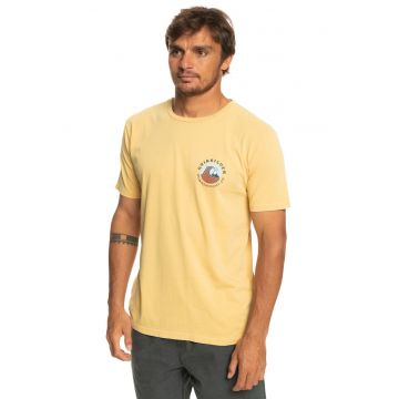 Tricou barbati -  Bubble Stamp - Bumbac organic - Galben -