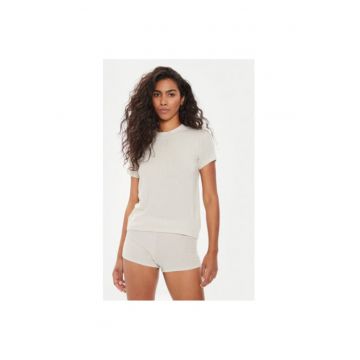 Tricou dama -  303927417 - Modal/Lana - Bej