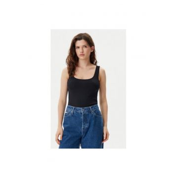 Tricou dama -  305290069 - Bumbac/Modal - Negru
