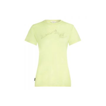 Tricou Dama Icebreaker Merino 150 Tech-lite Ss Airbourne Squ Citrine