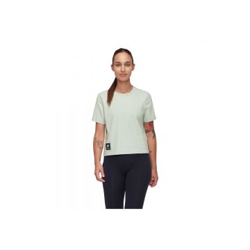 Tricou Femei Mammut Massone Cropped Patch Silver Sage