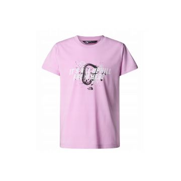 Tricou Fete The North Face Graphic Relaxed S S Tee Cyber Pink