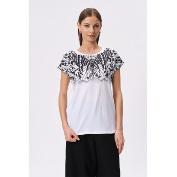 Tricou lejer cu imprimeu grafic