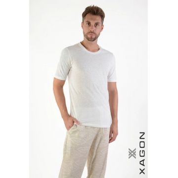 Tricou regular fit cu guler rotund 1JX2504