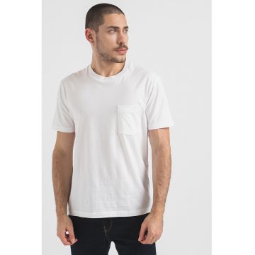 Tricou relaxed fit cu buzunar pe piept