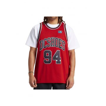 Tricou sport barbati -  Poliester - Rosu/Alb