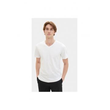 Set 2 tricouri barbati -  303546328 - Bumbac - Alb